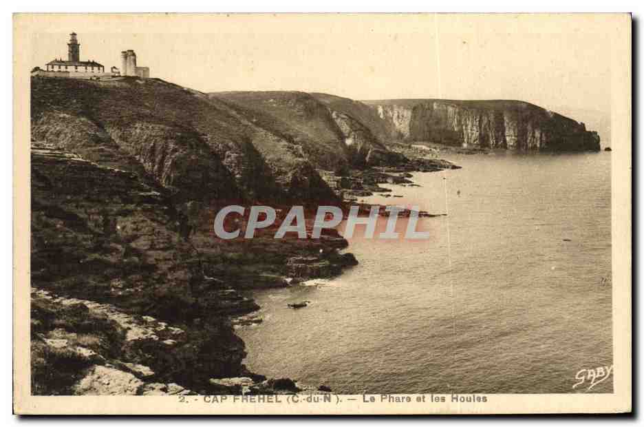 CPA Phare Cap Frehel Le phare et les Houles