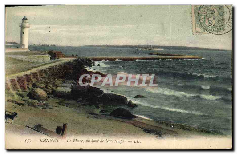 CPA Phare un jour de beau temps Cannes