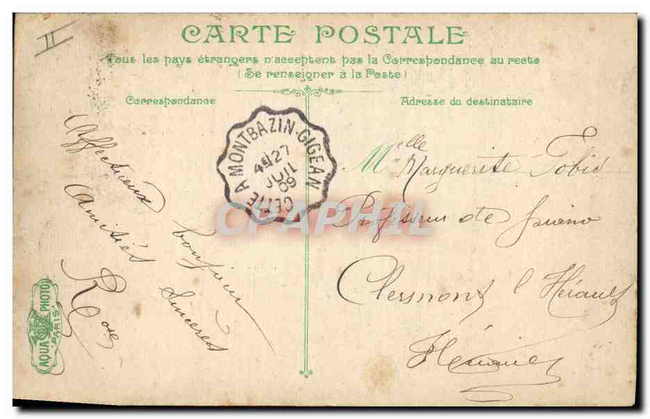 CPA Phare Cette Entree du port Bateaux — Rückseite