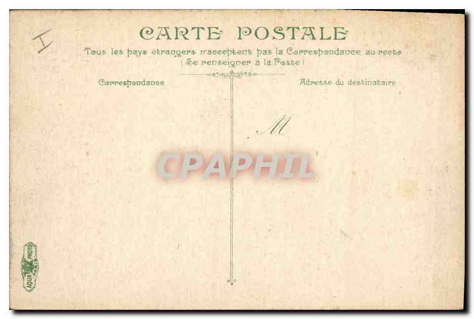 CPA Phare Le Treport La jetee par gros temps — Rückseite