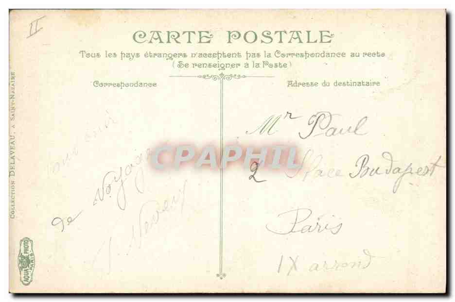 CPA Phare St Nazaire Rochers Phare de ville es Martin — Rückseite