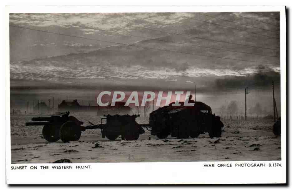 CPM Militaria Sunset on the Western front 