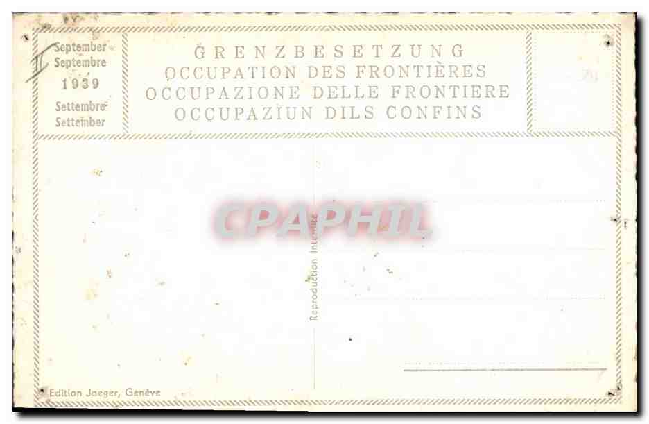 CPM Militaria General Henri Guisan — Rückseite