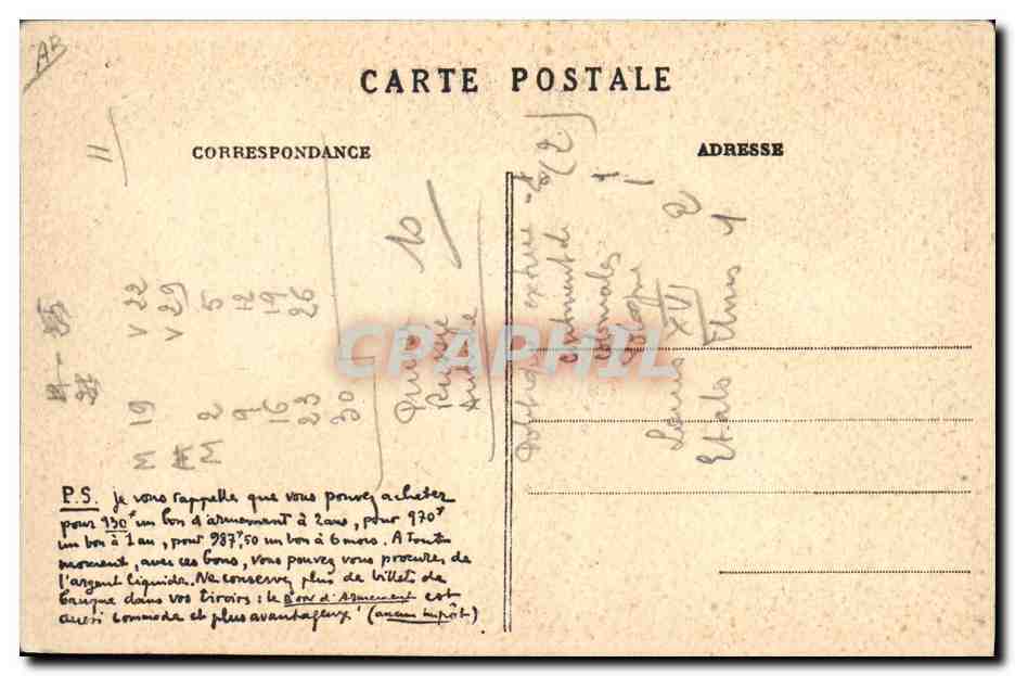 Carte postale de propagande — 'Nous vaincrons parce que nous sommes les plus forts' — Souscrivez aux bons d'armement — Rückseite