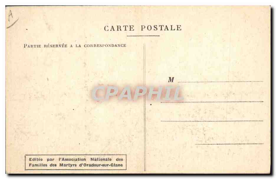 CPM Militaria Oradour sur Glane Vue generale  — Rückseite