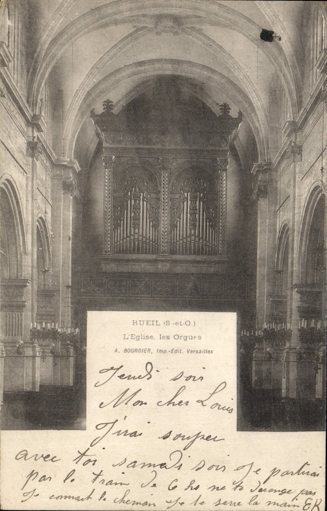 Rueil (S.-et-O.) — L'Église, les Orgues — A. BOURDIER, Imp.-Edit. Versailles