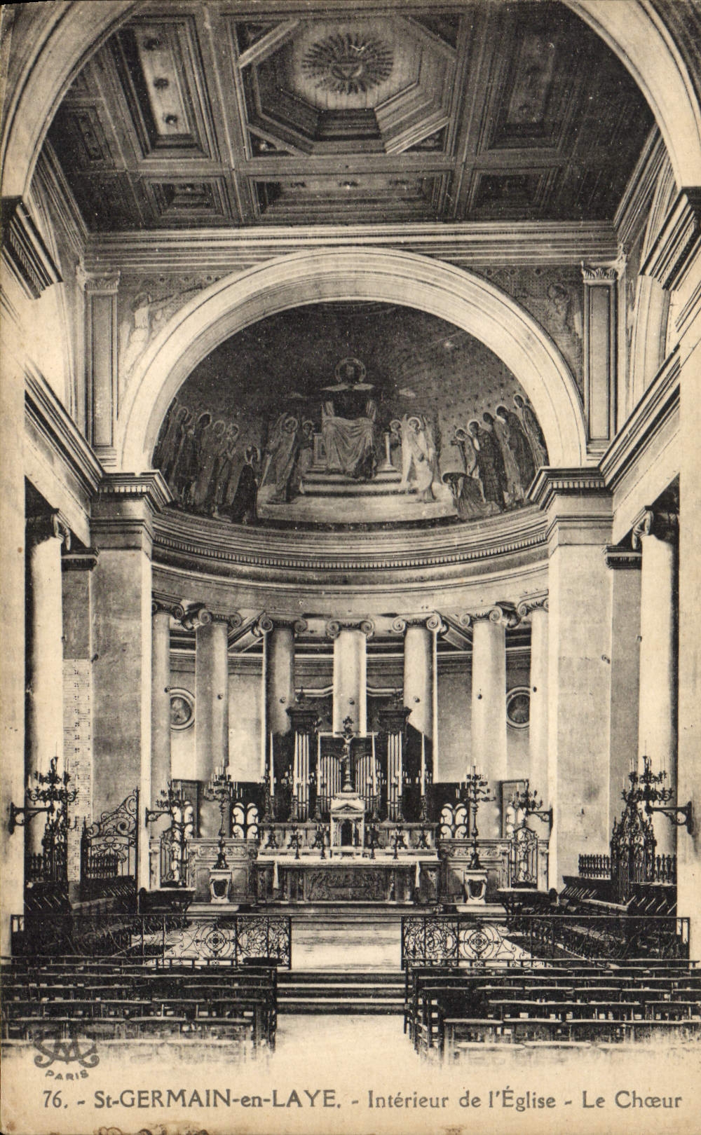 CPA Orgue St Germain en Laye Interieur de l'eglise Le choeur