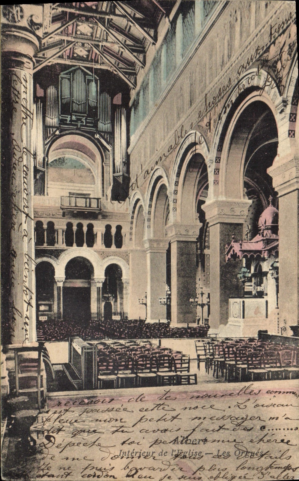 CPA Orgue Albert Interieur de l'eglise Les orgues