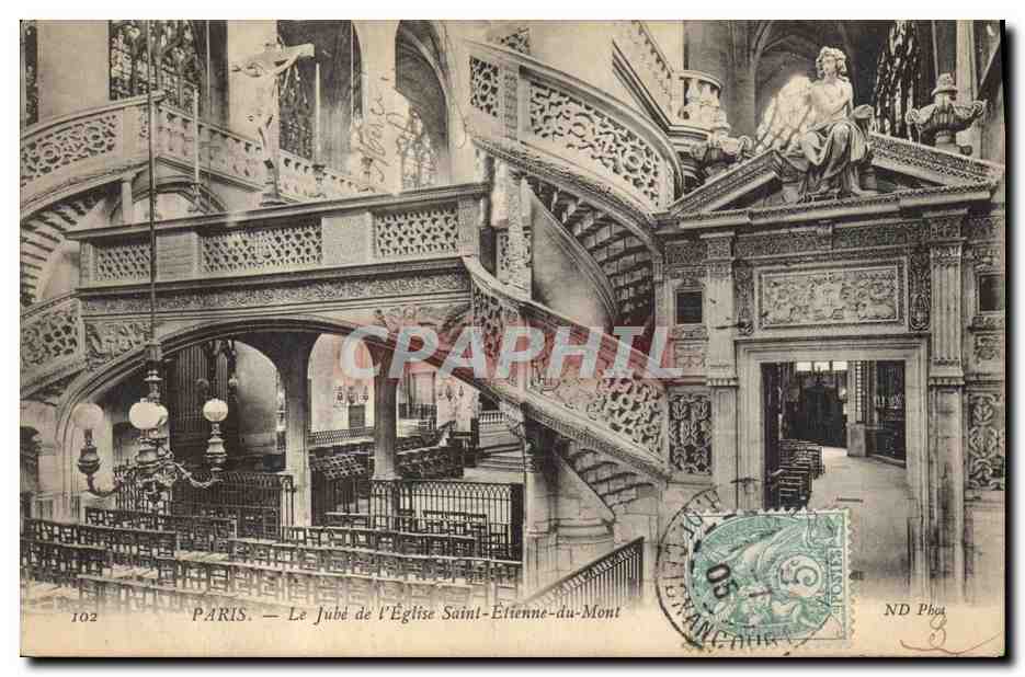 CPA Orgue Paris Le jube de l'eglise Saint Etienne du Mont