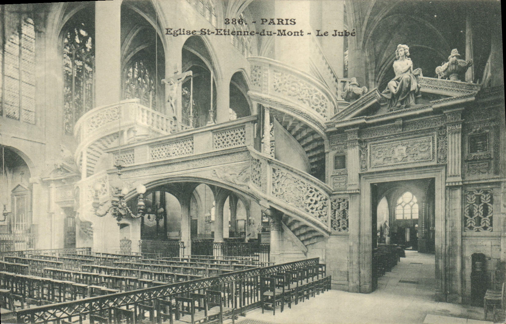 CPA Orgue Paris Eglise Saint Etienne du Mont Le jube