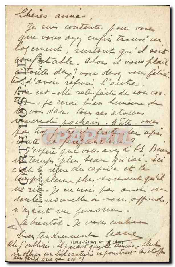 CPA Folklore Carantec Vielle femme fumant la pipe Tabac — Verso