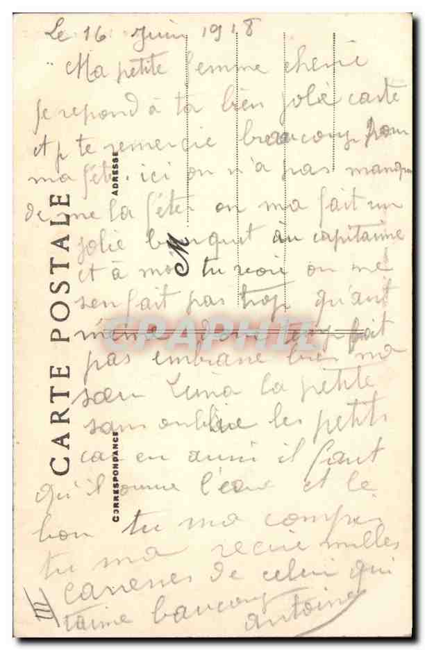 CPA Folklore Femme Tonnerre de Brest Chien — Verso