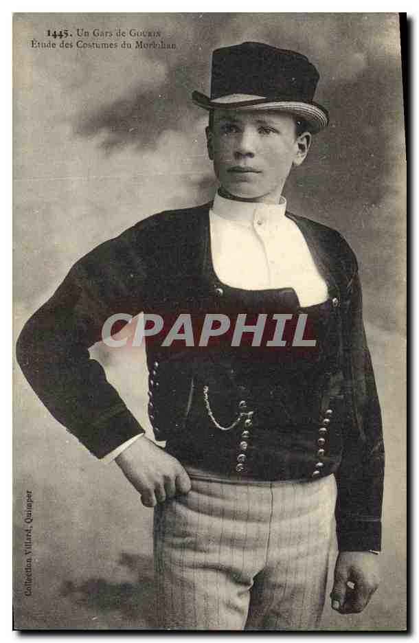 CPA Folklore Un gars de Gourin Morbihan