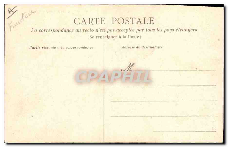 CPA Folklore Un gars de Quimperle — Verso