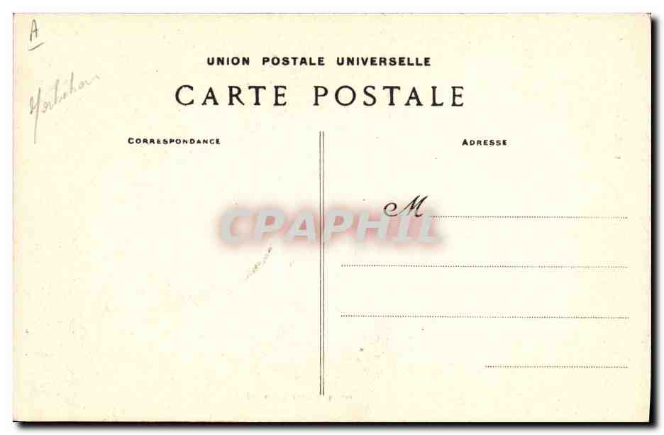 CPA Folklore Jeune fille d'Auray — Verso