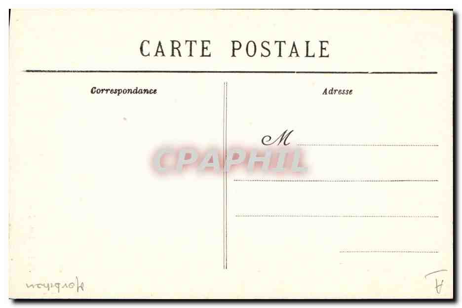 CPA Folklore Jeune fille d'Auray — Verso