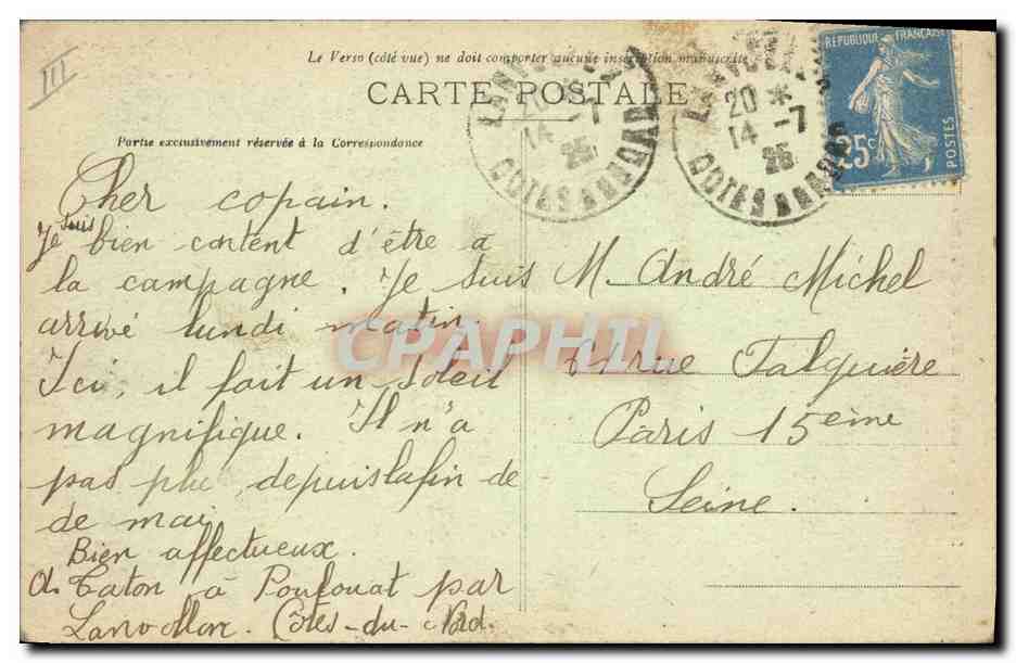 CPA Folklore Maries du pays de Vannes Auray Mariage — Verso