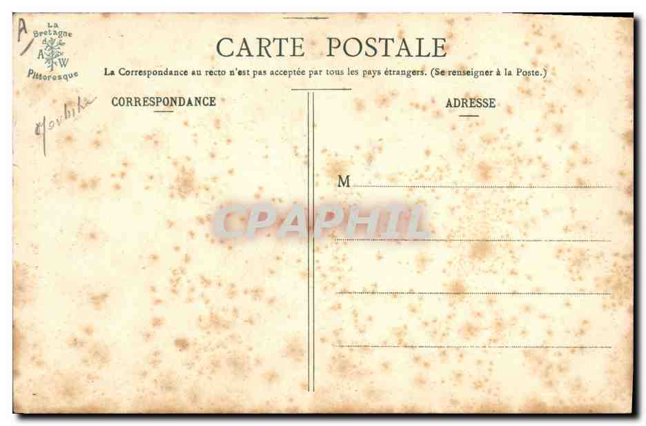 CPA Folklore Gar du Faouet — Verso