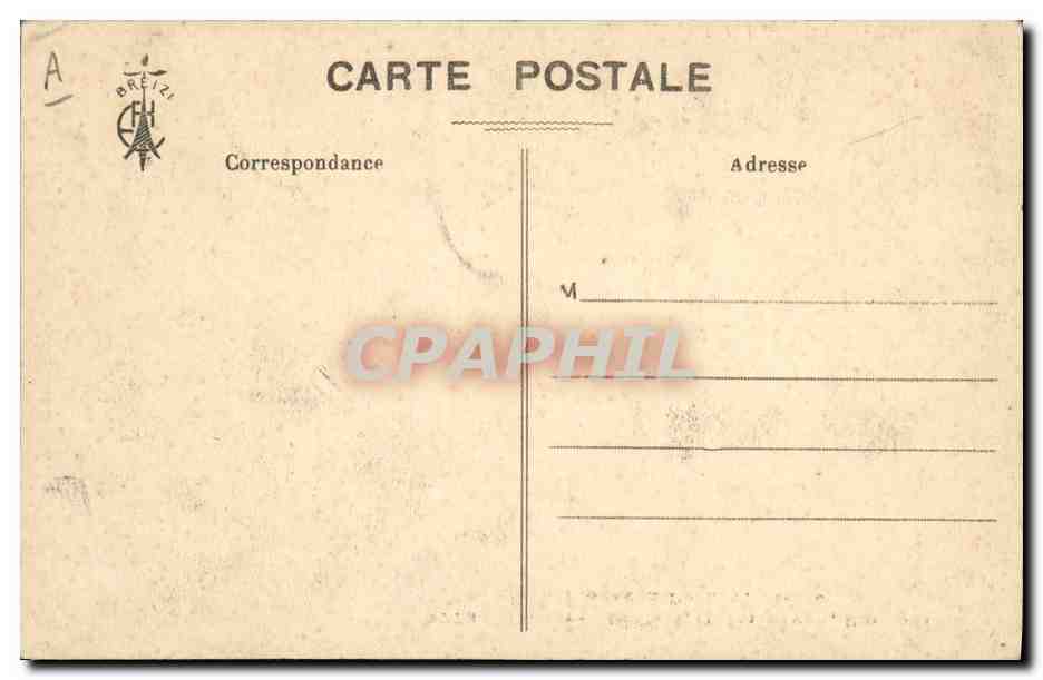 CPA Folklore Costume de Cast Quemeneven Plomodiern Plonevez Porzay St Nic — Verso