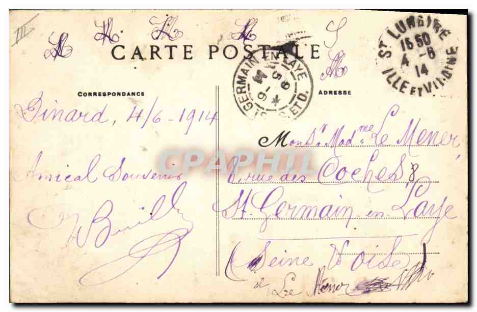 CPA Folklore Elliant Enfants — Verso