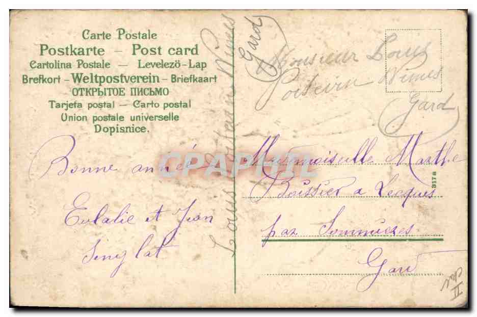 CPA Fantaisie Fleurs Enfant — Rückseite