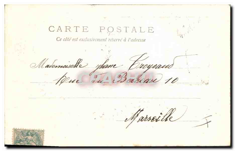 CPA Fantaisie Fleurs Femme — Verso