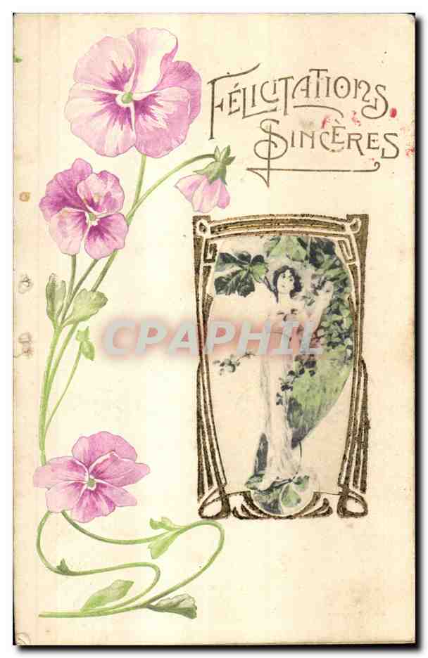 CPA Fantaisie Fleurs Femme