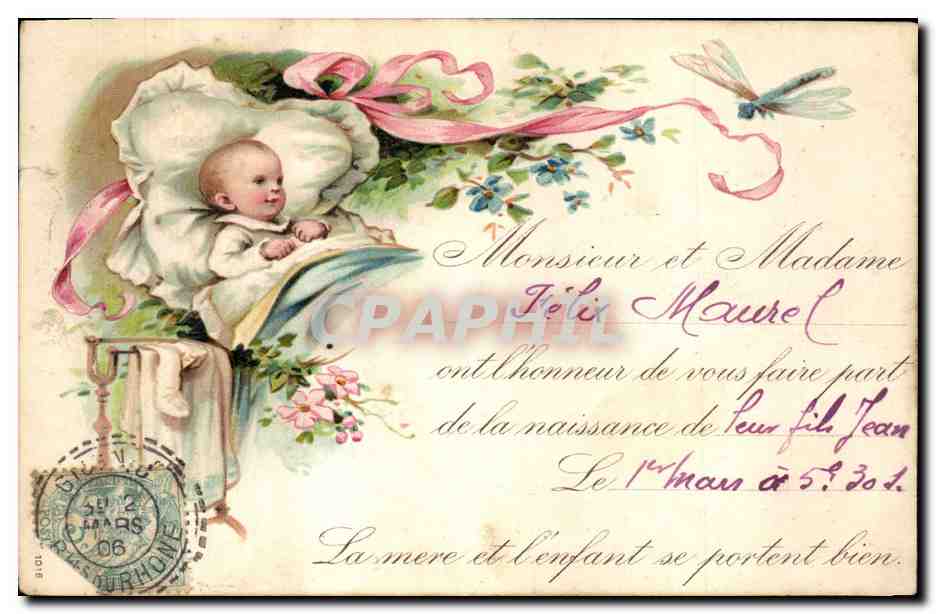CPA Fantaisie Fleurs Enfant Bebe