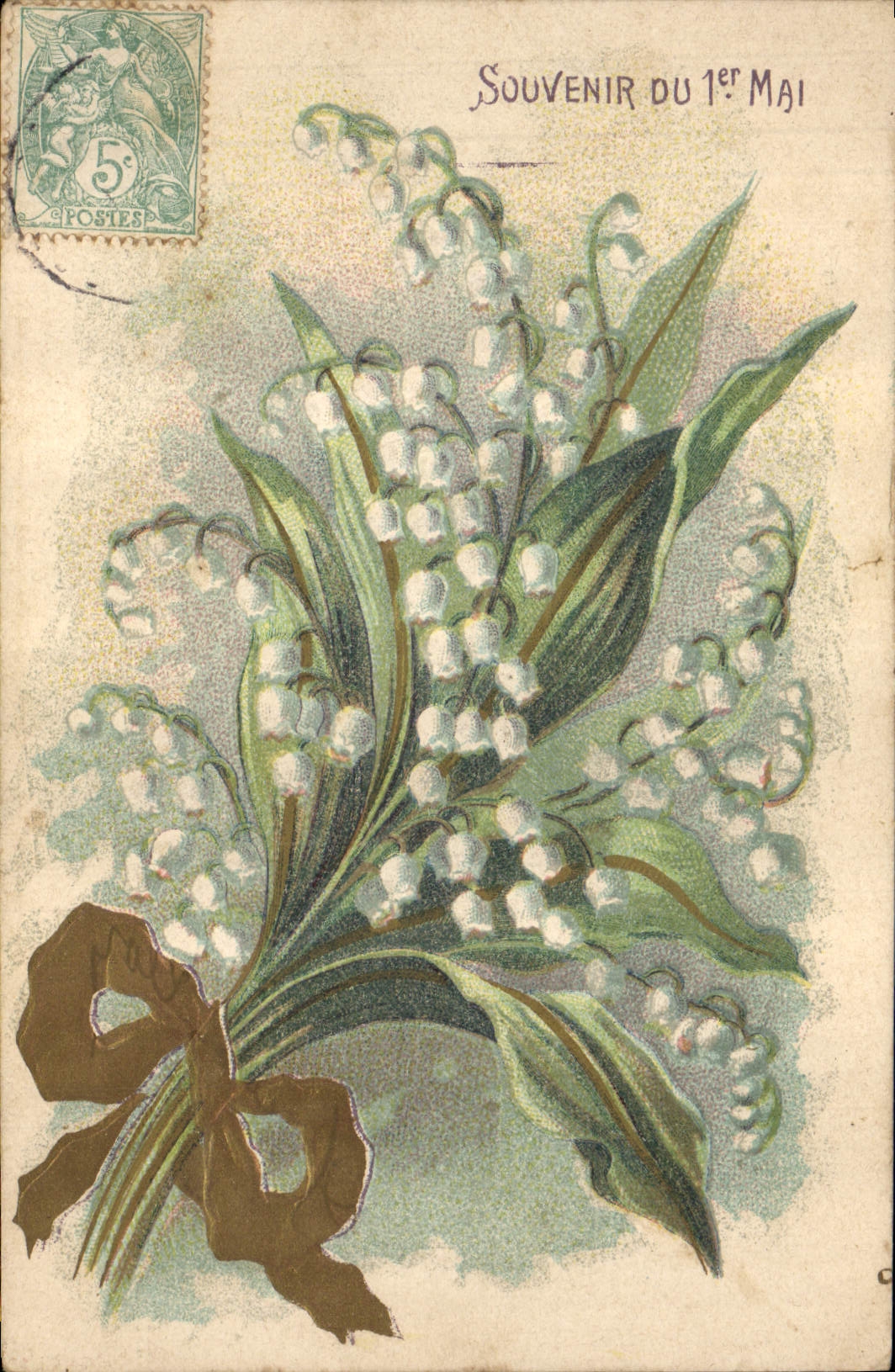CPA Fantaisie Fleurs Muguet