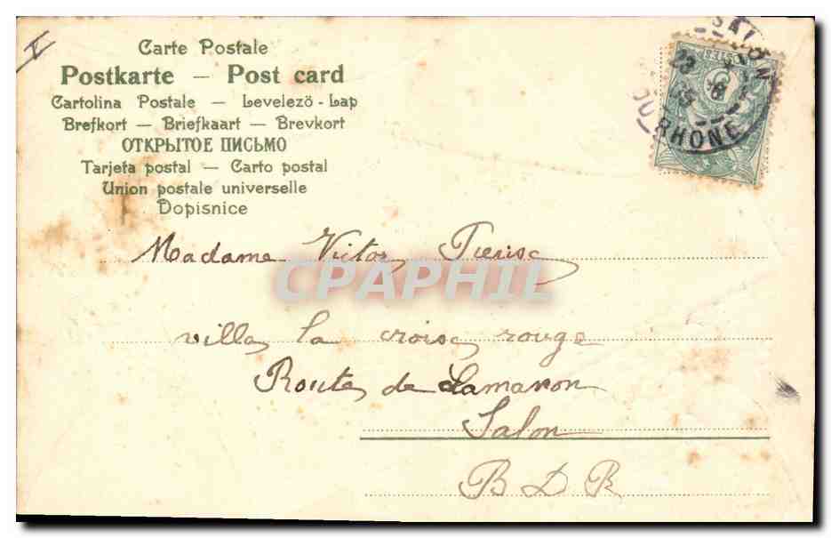 CPA Fantaisie Fleurs  — Rückseite