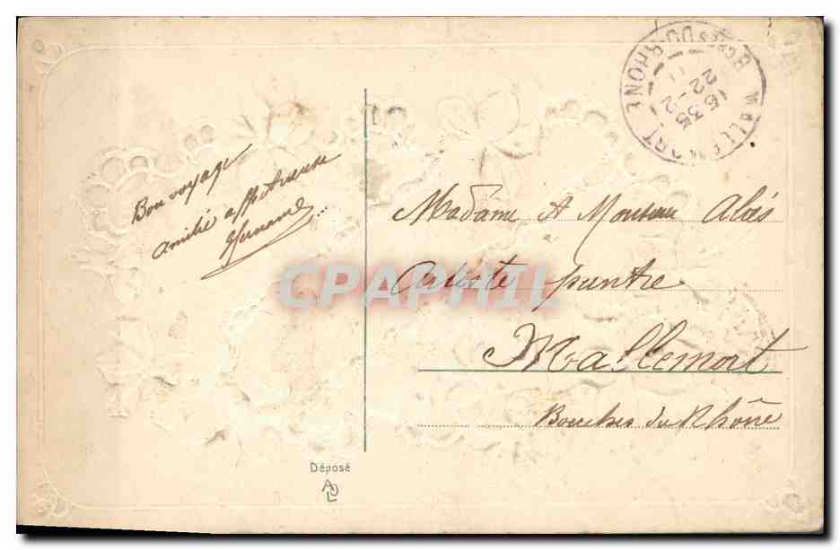 CPA Fantaisie Fleurs  — Rückseite