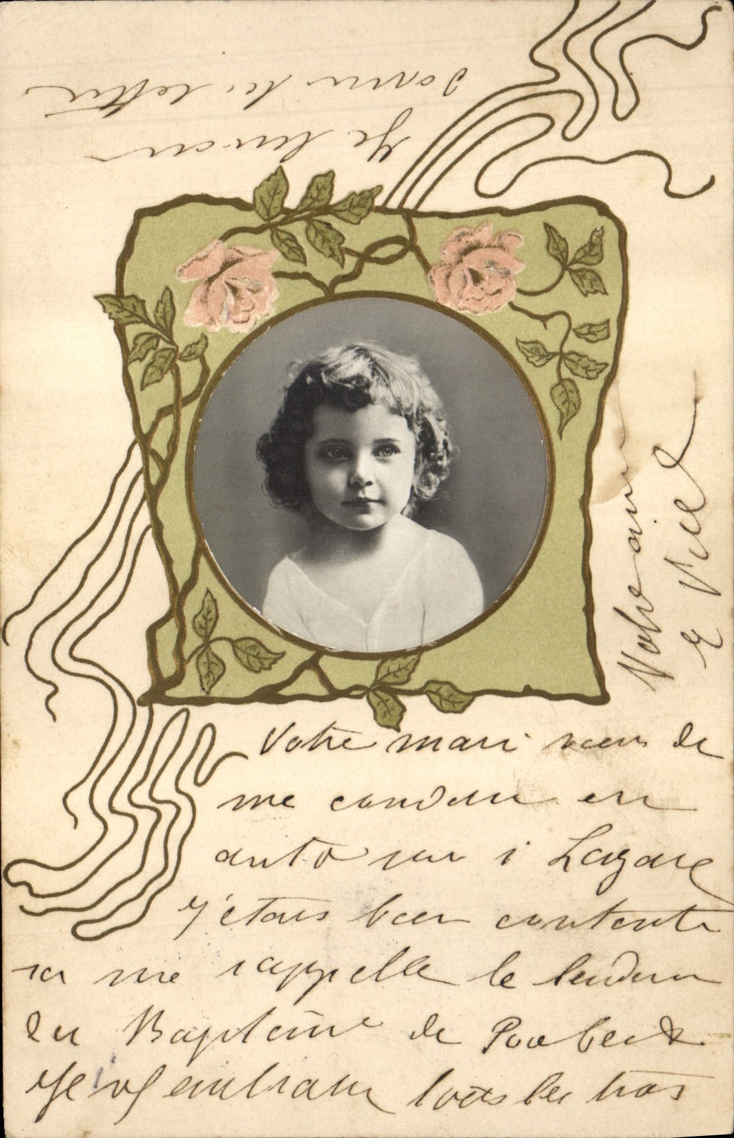 Kleine Mädchen — ovales Portrait — Verlag S 370