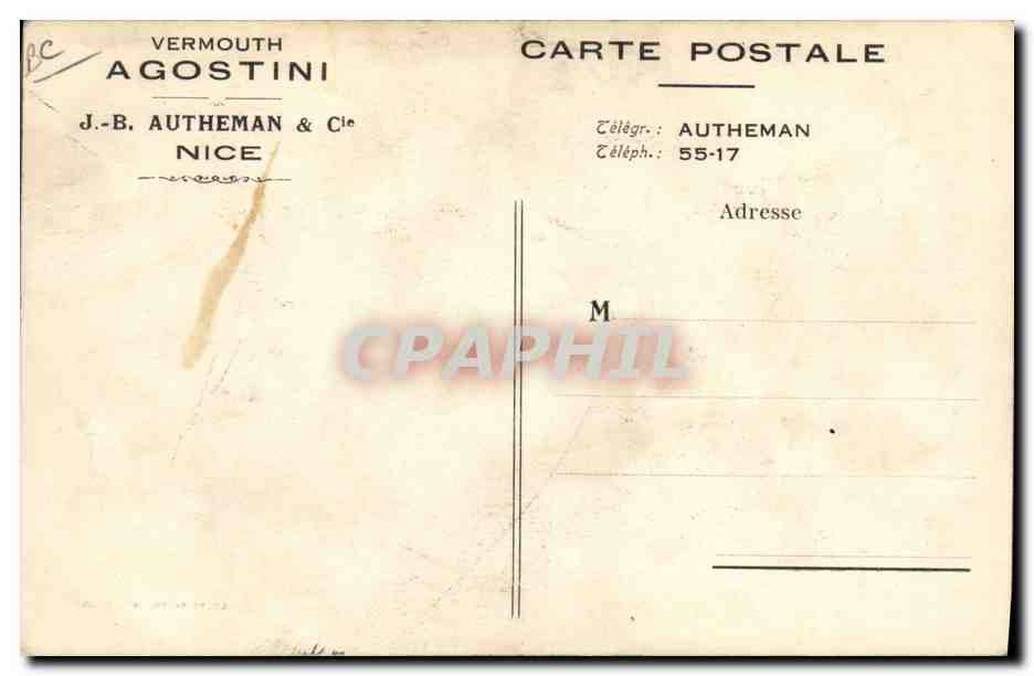 L'Heure de l'Apéritif — publicité pour le Vermouth Agostini — éditée par Louys Bauer, impr. Djion — Rückseite