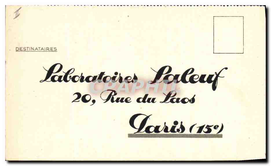 CPA Publicite Laboratoires Laleuf Rue du Laos Paris 15eme 