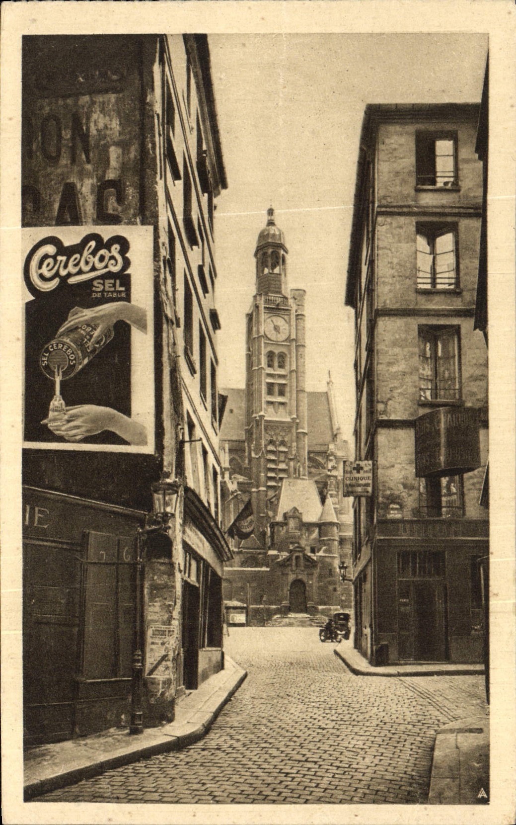 CPA Publicite Paris Saint Etienne du Mont Sel Cerebos 