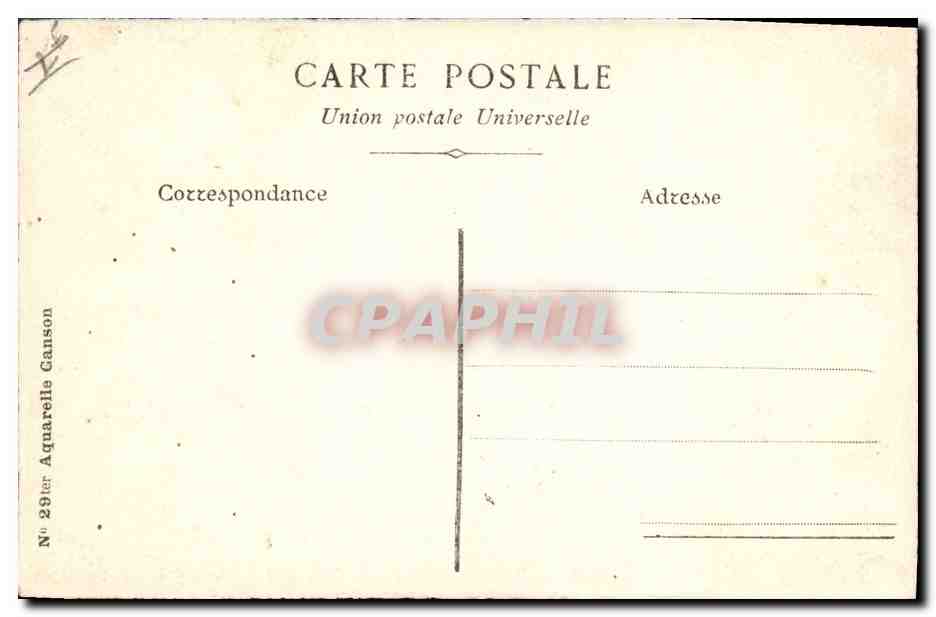 CPA Fantaisie (dessin a la main) Maison  — Rückseite
