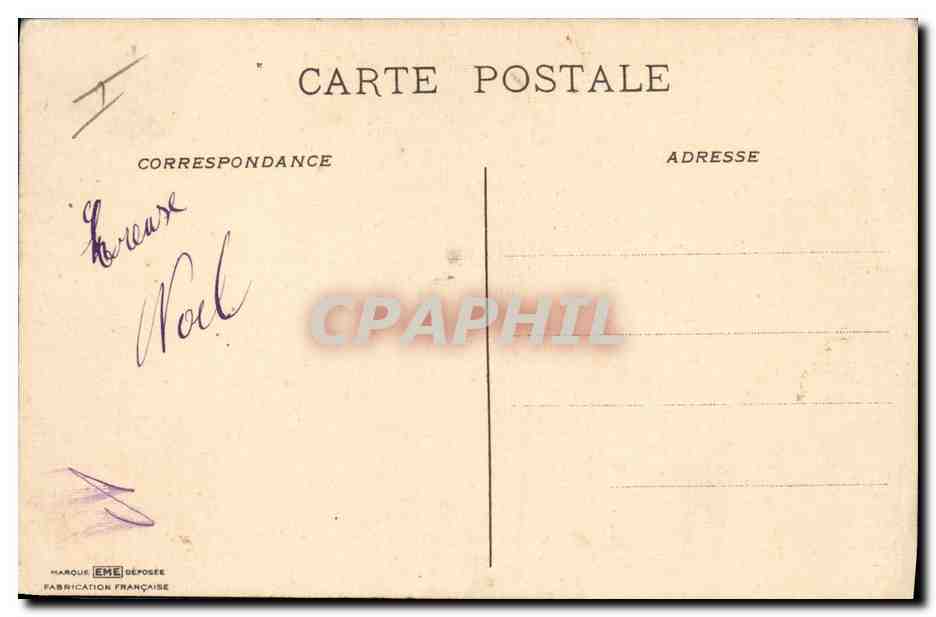 Bouquet de gui — Bon Noël — Carte postale française — Rückseite