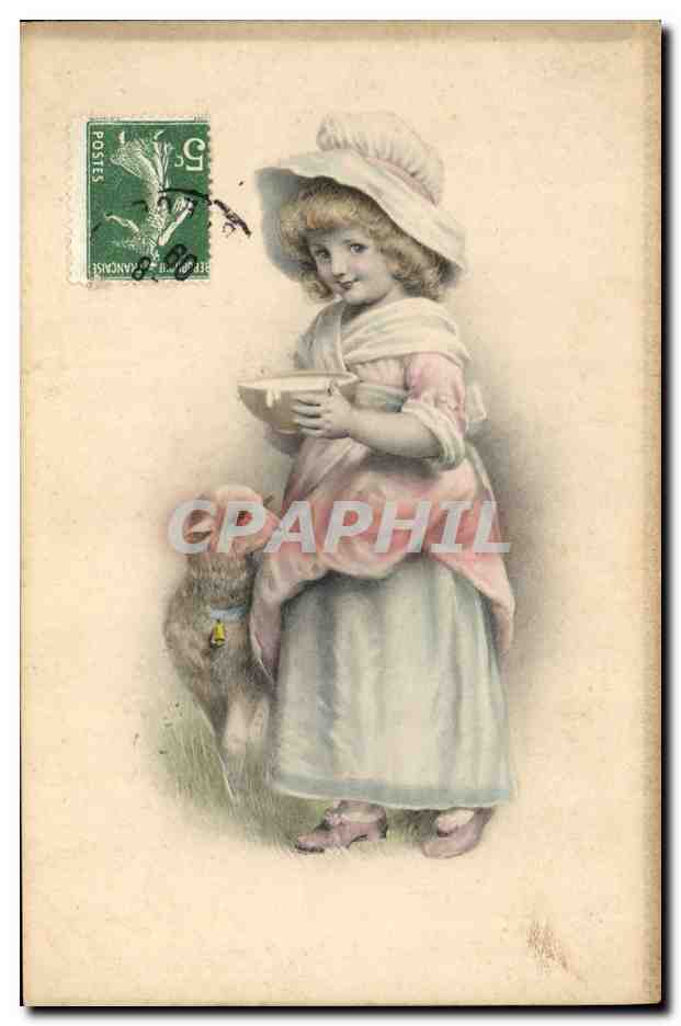 CPA Fantaisie Enfant Mouton 