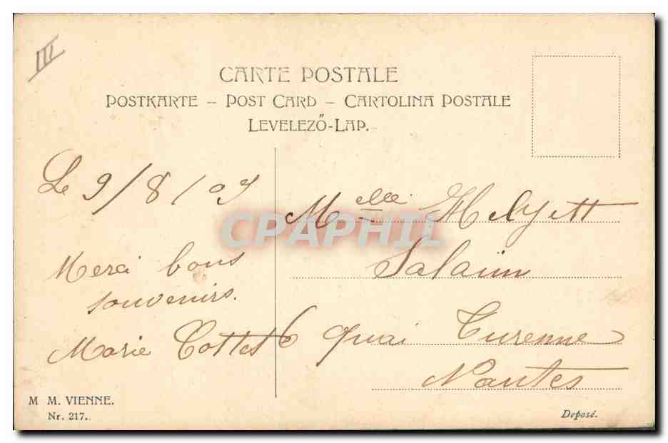 CPA Fantaisie Enfant Mouton  — Rückseite