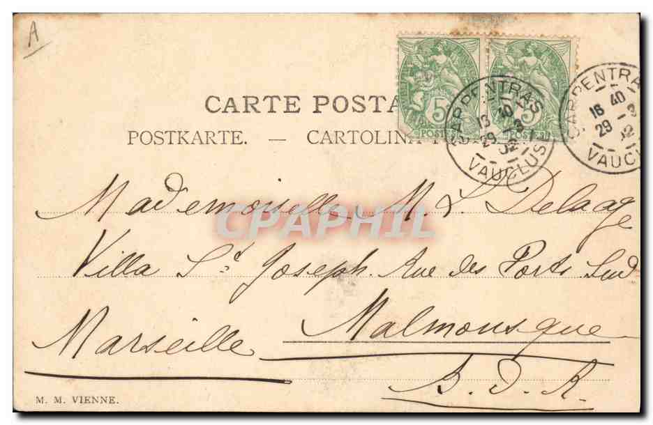 Fille avec moutons — Pâques — M. Wicheria — Verso