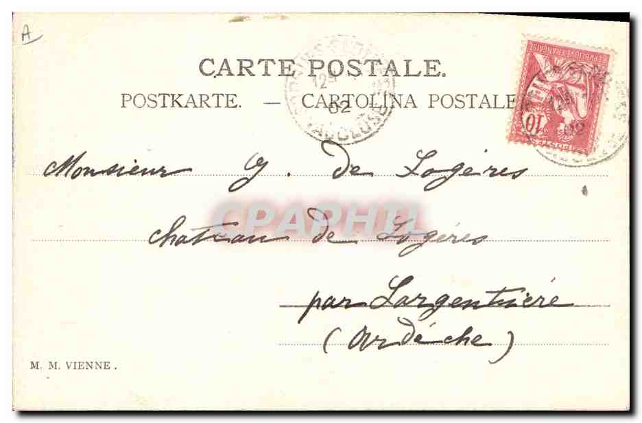 Jeune femme en robe à volants — Affection, souvenirs pour tous et merci bien pour les cartes — Affec. Fuenoa — Verso