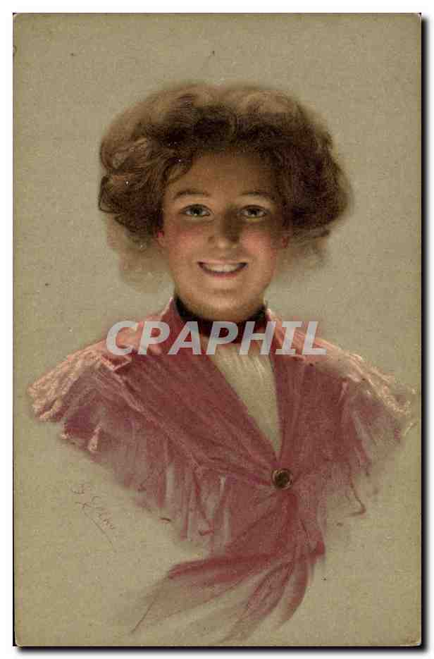 Jeune femme souriante — portrait — M. M. MUNK, n° 400