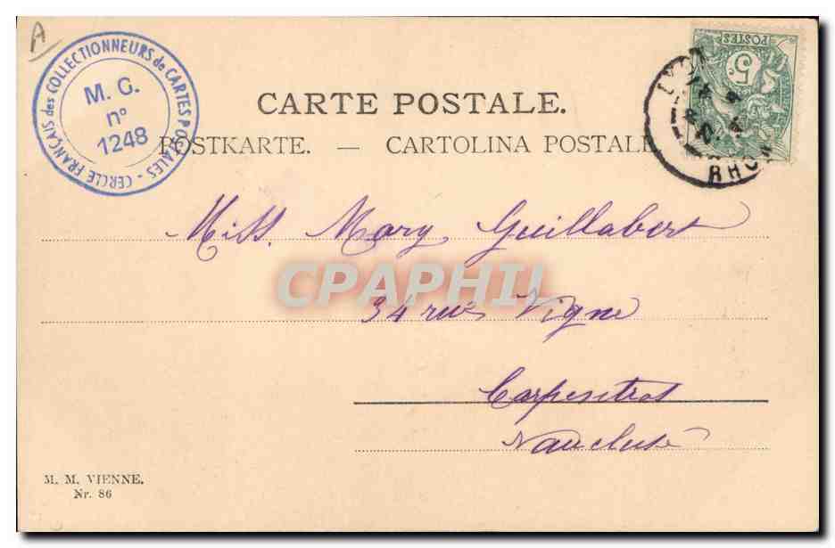 CPA Fantaisie Femme  — Rückseite