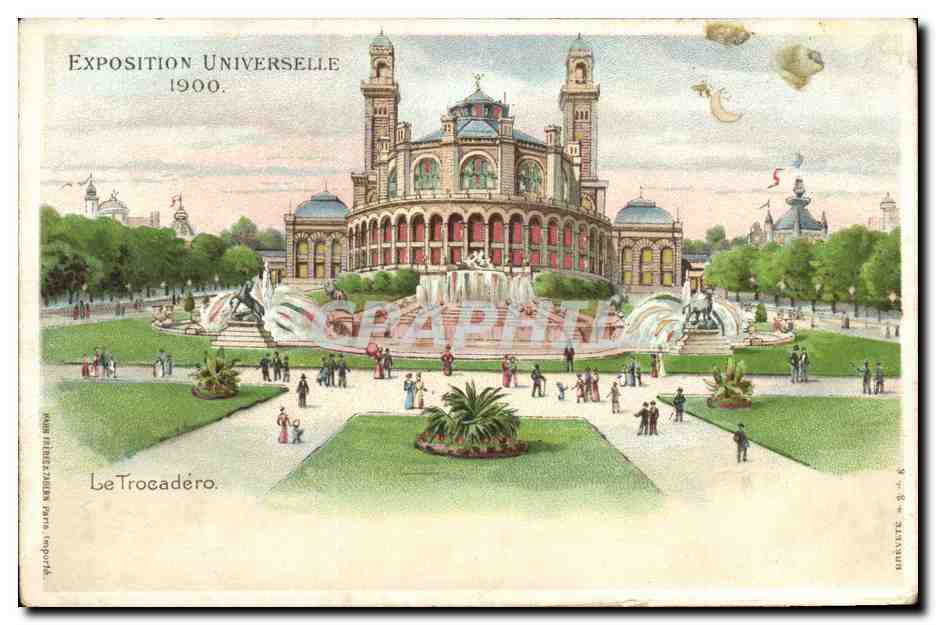 CPA Fantaisie Carte transparente Paris le Trocadero Exposition universelle