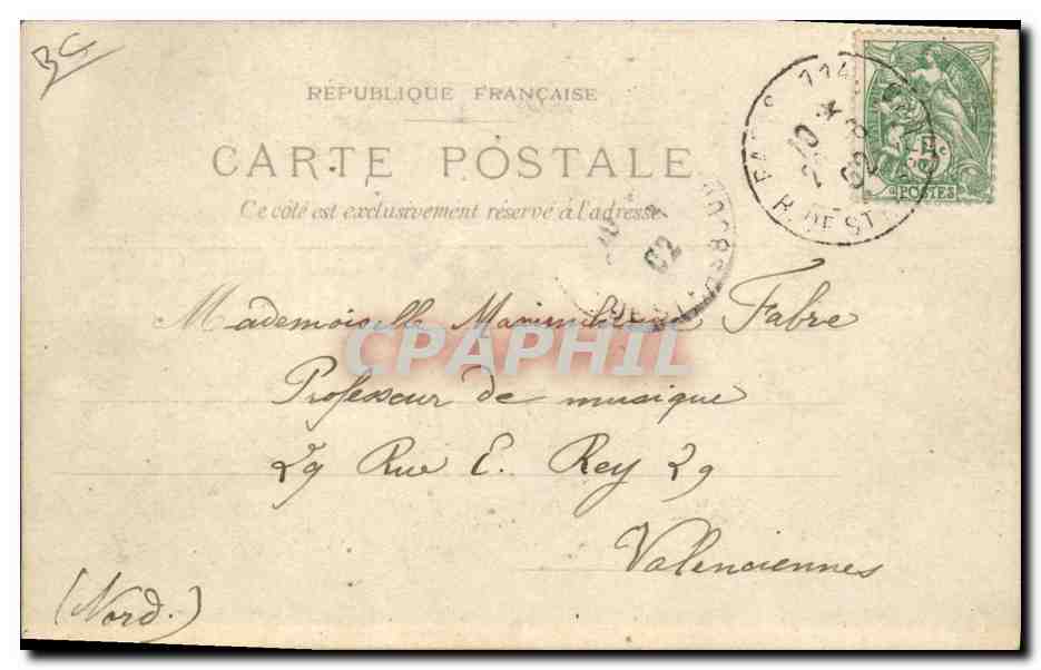 CPA Fantaisie Carte transparente Paris Place de la Concorde — Rückseite