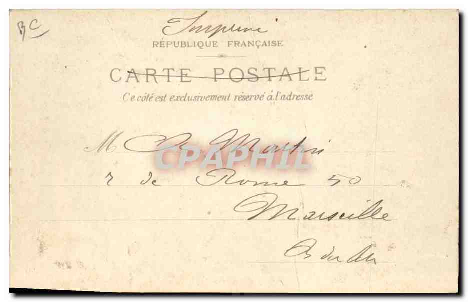 CPA Fantaisie Carte transparente Paris Perspective de l'Avenue Nicolas II — Rückseite