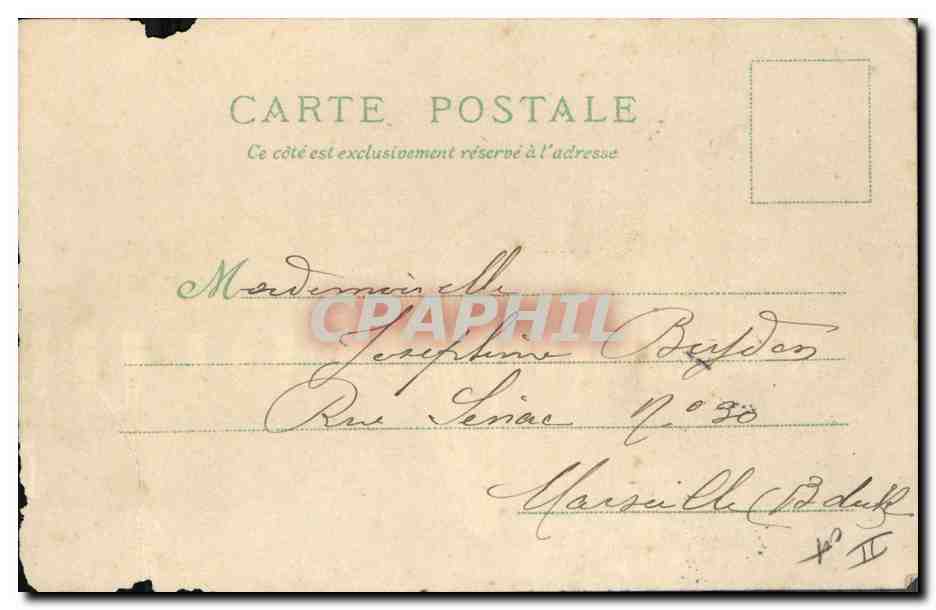 CPA Fantaisie Carte transparente Versailles Palais du Grand Trianon — Rückseite