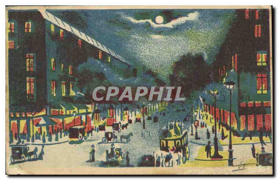 CPA Fantaisie Carte transparente Paris Boulevard des Capucines — Rückseite