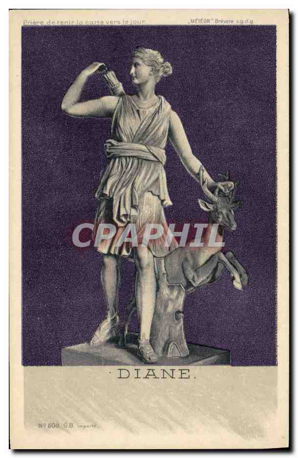 CPA Fantaisie Carte transparente Diane