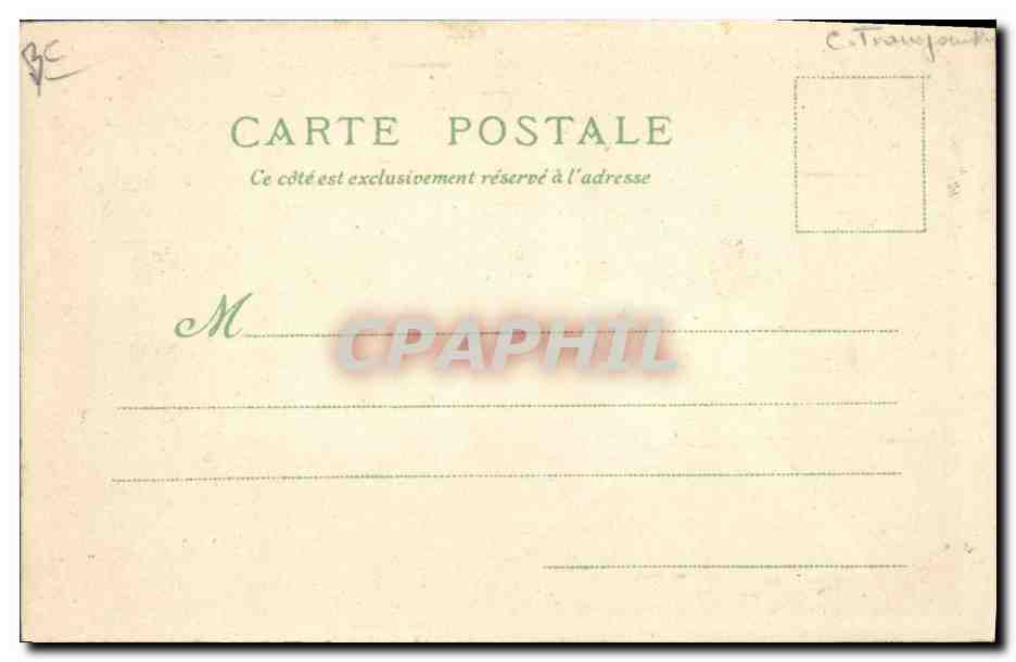 CPA Fantaisie Carte transparente Amour & Psyche — Rückseite